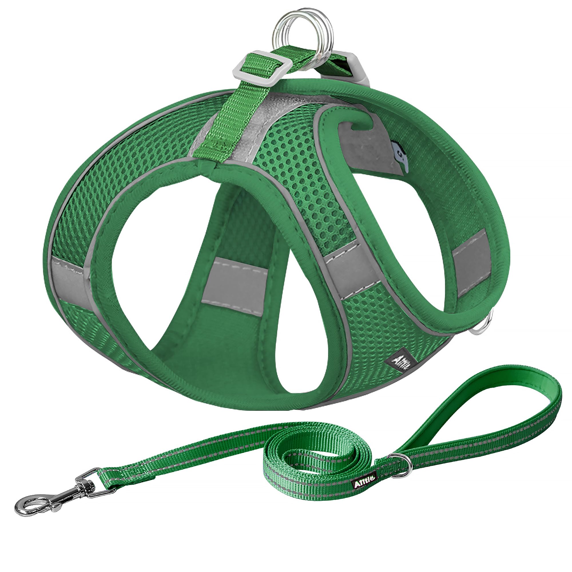 Photo 1 of *** ONLY HARNESS ** AIITLE Dog Harness, Summer No-Pull Cat Harness with a Leash, Adjustable Reflective Dog Vest, Cat Harness Escape Proof, Outdoor Walking, Camping for Extra Small Dogs and House Cats Green XXXS