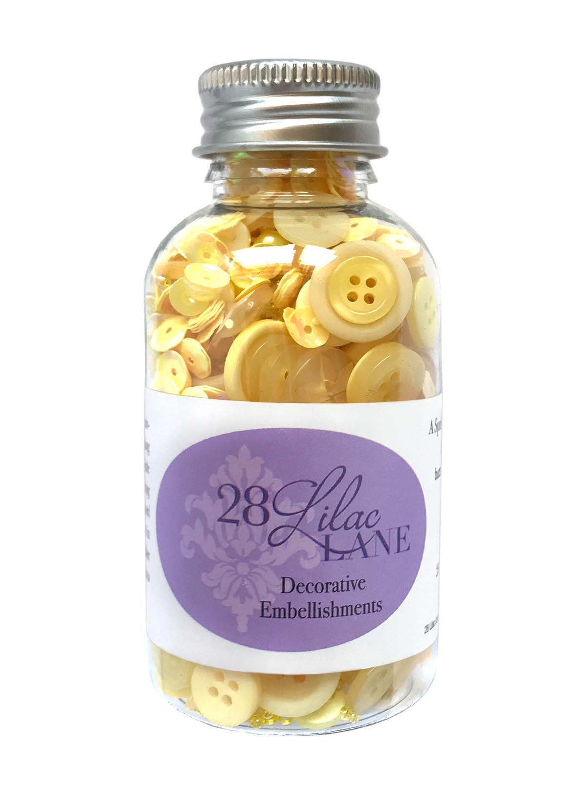 Buttons Galore 28 Lilac Lane Embellishment Bottle Kit Hello, Sunshine, Acrylic, Multicoloured, 0.5x0.5x0.1 cm