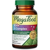 MegaFood Kids Vitamin B Complex, Cellular Energy Support, 30 Mini Tablets | Vitamin B12 and B6, Folate, Biotin, Zinc, Lemon Balm, L Theanine and More, Supports Brain Health, Vegetarian, 30 Servings