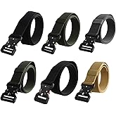 PKRFCJ 6PCS Tactical Belt, Gun Belts for Men, Military Multi-purpose Combat Gear, Adjustable, With Heavy Duty Quick Release Metal Buckles, Suitable for Men Work, 47.2in