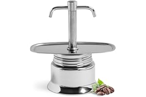 Kings County Tools Double Spout 2 Cup Coffee Maker - Stainless Steel Stovetop Espresso Maker - Italian Coffee Machine for Espresso, Cappuccino, and Mocha - Portable Brew Pot for Home or Camping