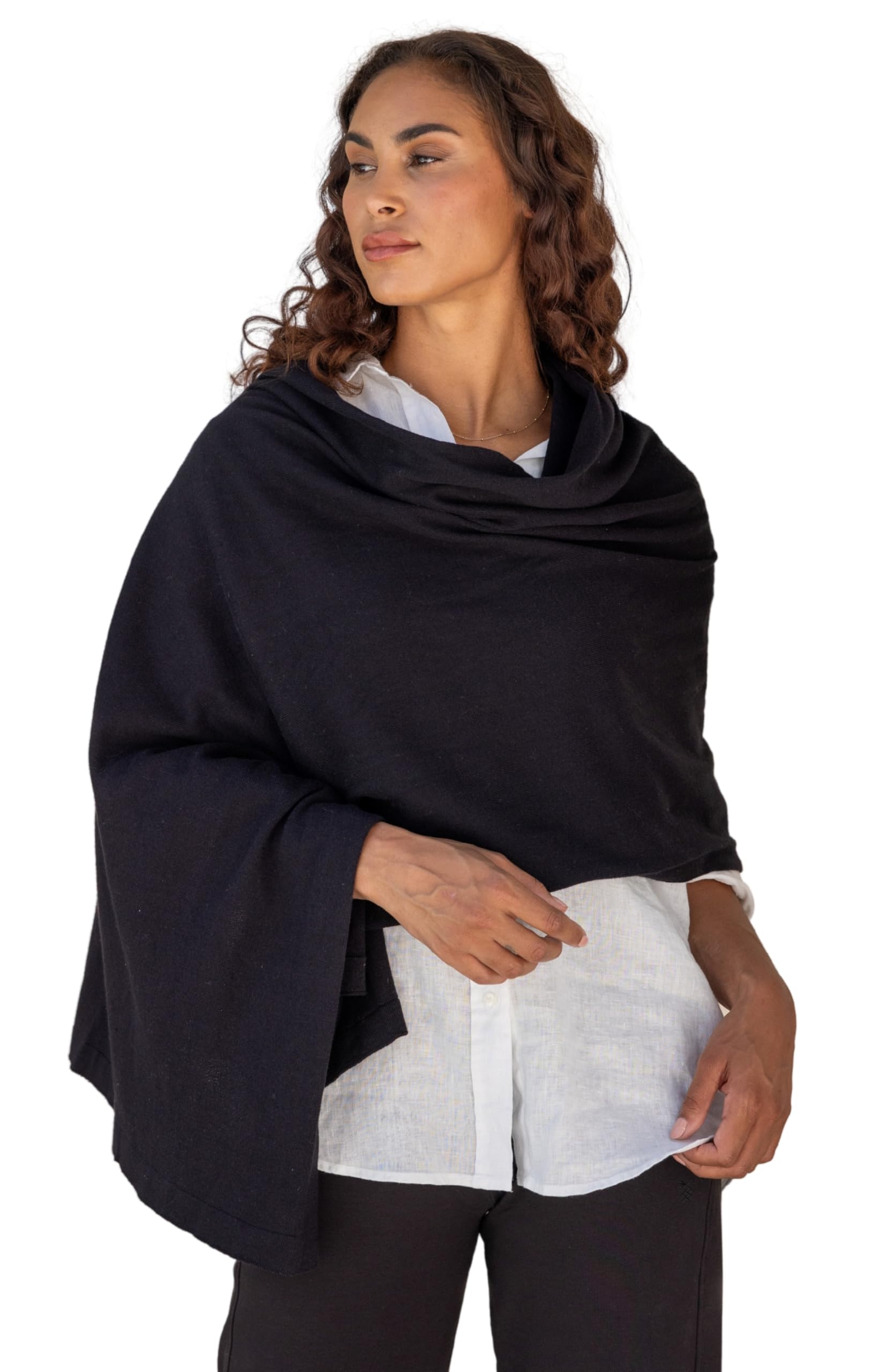 Photo 1 of zestt Dreamsoft Travel Scarf, Wrap and Shawl, Organic Cotton, Black