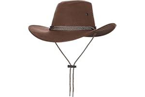 Bskifnn Unisex Faux Felt Cowboy Hats for Women and Men Western Hat Cowboy Sun Hat Wide Brim Cap Vintage Cowboy Costume
