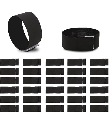 thumbnail interactive-video image 1 of Team Captain Identification Bands 4-Pack Black Captain Armbands - Adjustable Elastic Leader Bands For Sports & Memorial Events Adjustable Elastic Arm Bands 1 of 13
