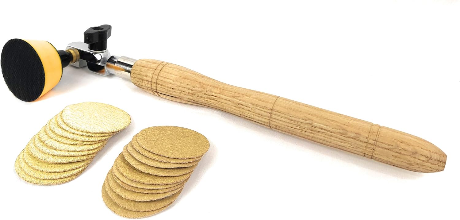 Bowl Sander Tool for Wood Turning with 20 Free 2" Gold Sanding Discs