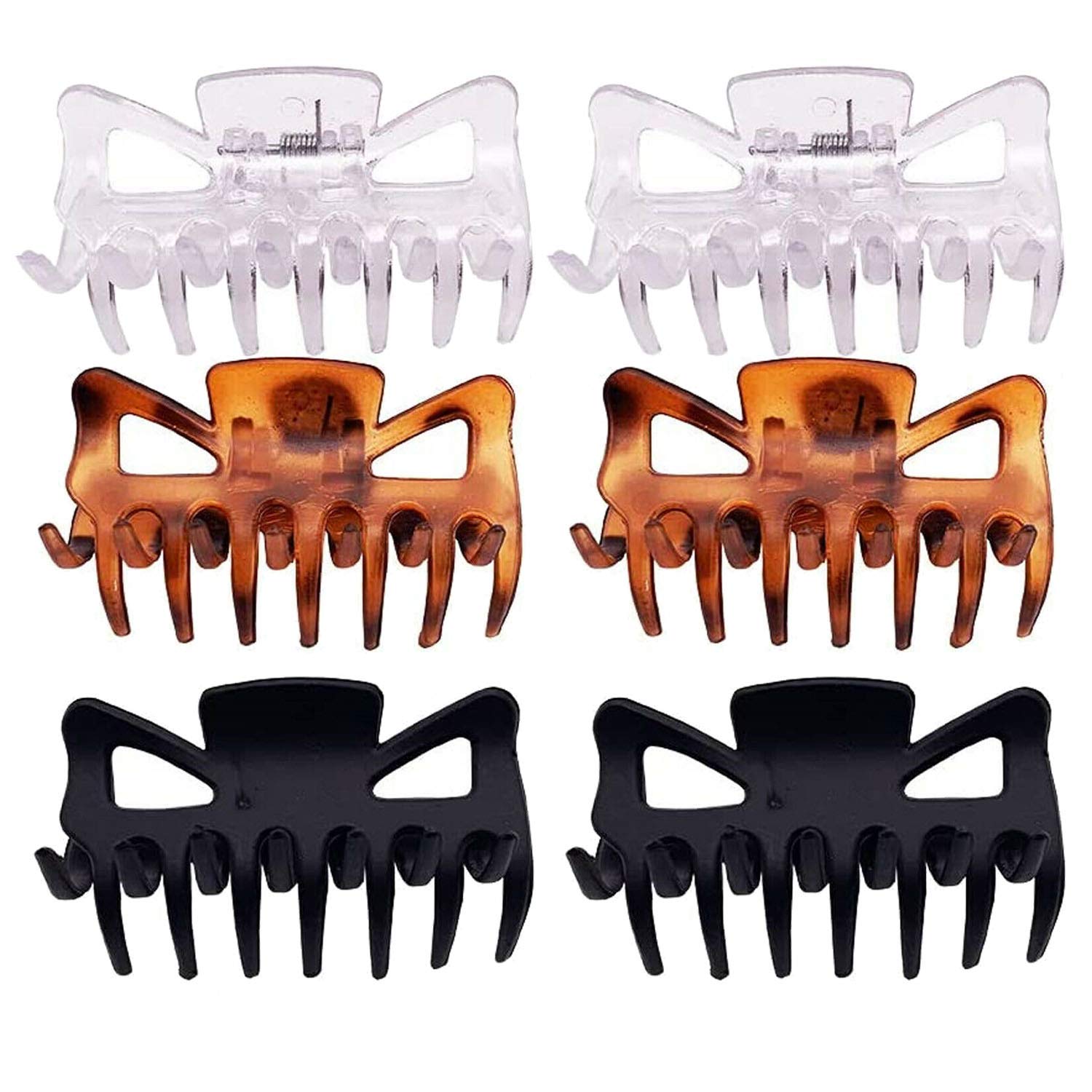 Large Hair Claw Clips | 6 Hair Claws | 9CM Ladies Hair Clip Claw Clamp | Nonslip Large Hair Clips Strong Hold Hair Hair Styling Accessories for Women Girls