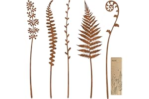 OUUJUOZ Metal Flowers for Outside,Garden Stakes Decorative,Flower Bed Decor Plant Stakes,Garden Statues Outdoor Clearance,Metal Yard Art Outdoor,Plant Decorations for Pots