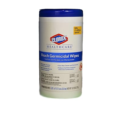 Clorox 35309 Healthcare Bleach Germicidal Wipe (70 Count)