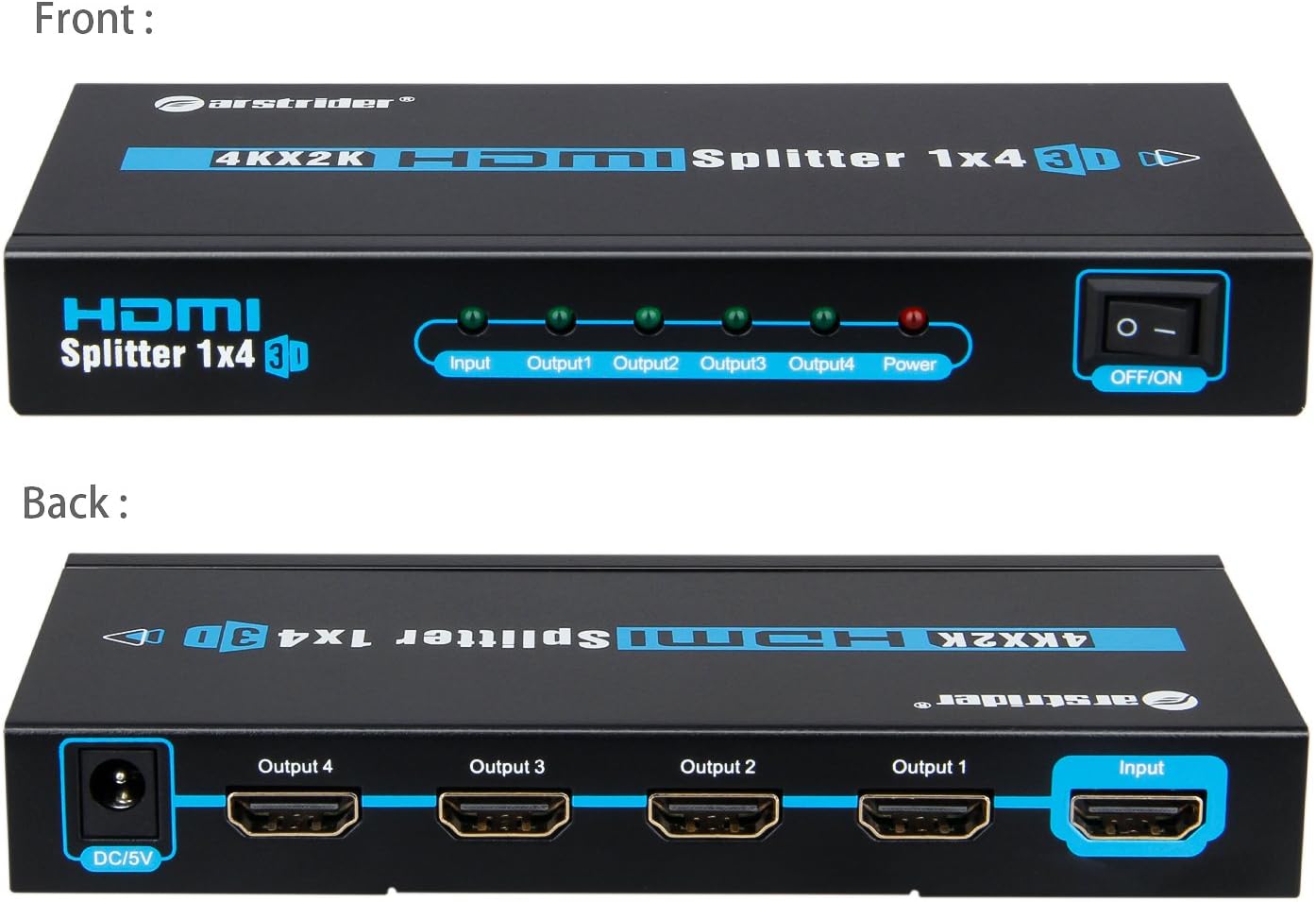 Deep Color Hd Audio For Hdtv Sky Blu Ray Ps4 Xbox Farstrider Hdmi Splitter 1x4 Ports 1 Input To 4 Outputs Ultra Hd 4k Active Amplifier Metal Hub Box Support 3d Deep Color Hd Audio For Hdtv Sky Blu Ray Ps4 Xbox Farstrider Hdmi Splitter 1x4 Ports 1 Input To 4 Outputs Ultra Hd 4k Active Amplifier Metal Hub Box Support 3d
