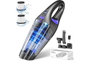 IMINSO Handheld Vacuum Cordless Car Vacuum Portable with 9000PA/LED, Rechargeable Hand Vacuum Cordless, Lightweight Mini Vacuum, Dust Busters Hand Vacuum for Car/Stairs/Pet Hair