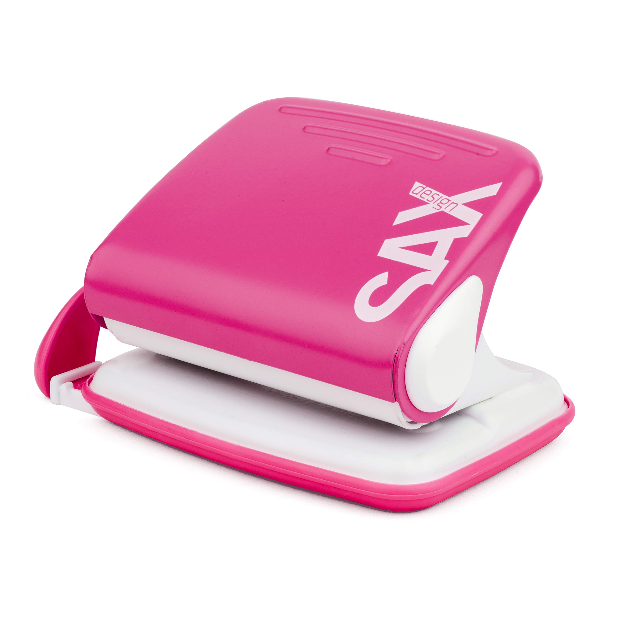 SAX Design 318 0-318-11 Desk Hole Punch 15 Sheets Sachs Magenta