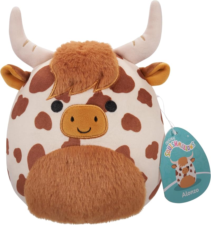 Squishmallows Alonzo 7.5-Inch Highland Cow Plush Brand Squishmallows