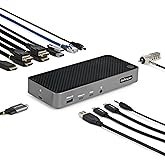 StarTech.com USB-C Triple Monitor Docking Station for MacBook Pro/Air M1 M2 M3 M4 & Windows, Universal 4K HDMI DP Dock, Thund