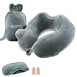 Cojín de Viaje, Keenstone Almohada de Viaje Almohada Cervical, Inflable, ergonóm
