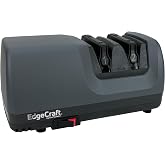 EdgeCraft Electric Knife Sharpeners Diamond Hone with 100-Percent Diamond Abrasives and Precision Angle Guides for 15-Degree Straight-Edge and Serrated Knives, 2-Stage, Black