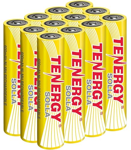 Pilas Recargables AAA Ni-MH 600 MAh - Pack De 12, Para Luces Solares Y Electrónica