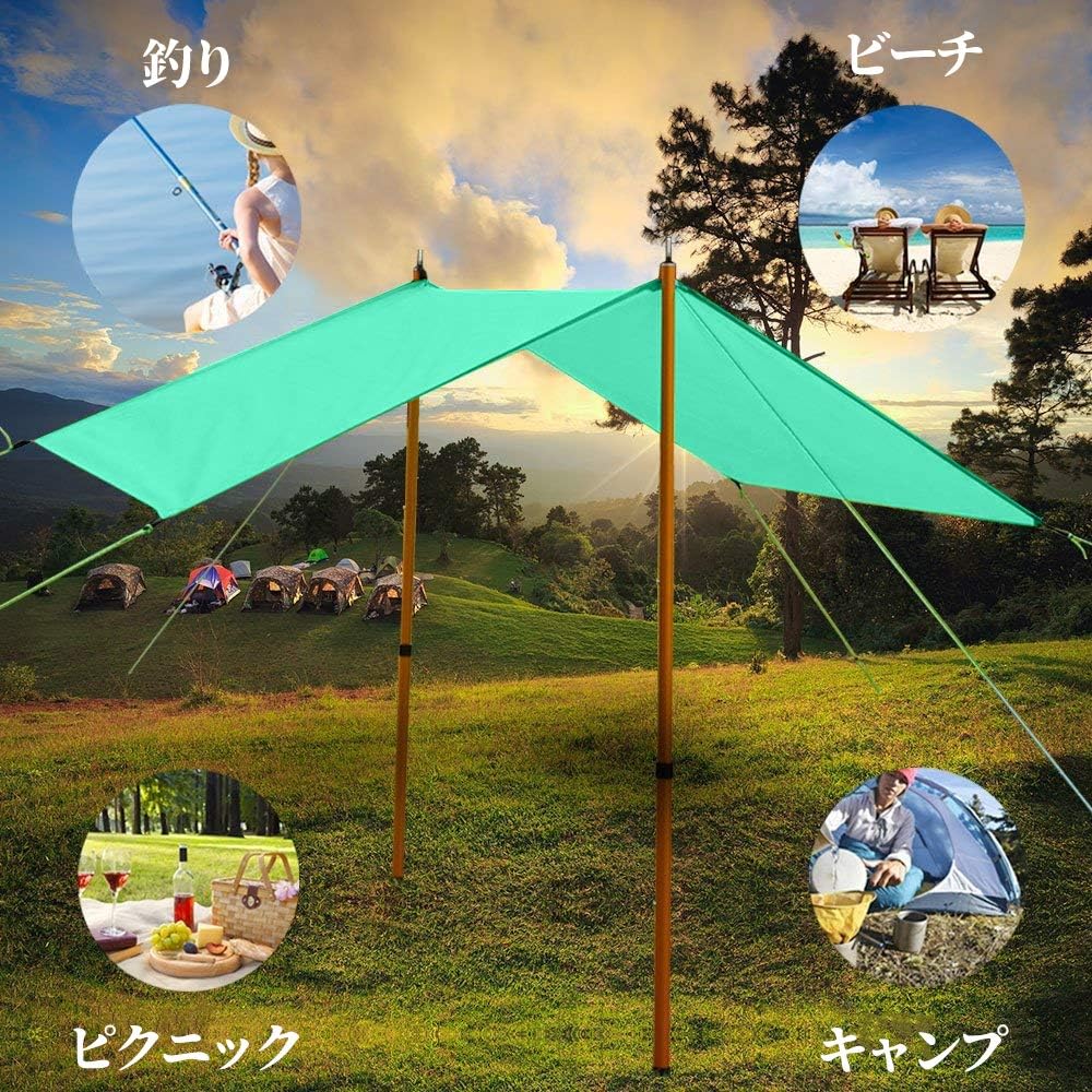 Amazon Geertop グランドシート テントシート 防水 レシャーシート タープ 日除けシェルター 軽量 耐水圧3000mm アウトドア キャンプ ハイキング用 Geer Top テントシート