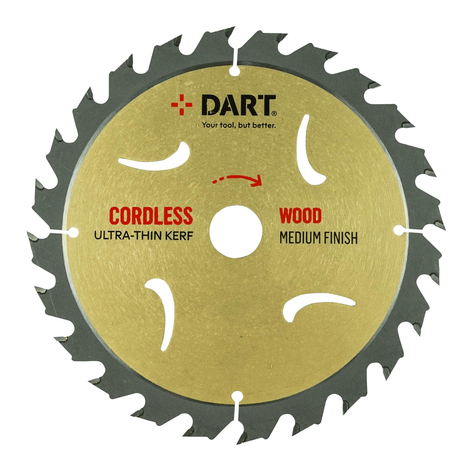 DART Gold ATB Wood Saw Blade 165Dmm x 20B x 40Z - Wood Cutter Blades for Cordless Circular Saws/Rip Saws - TCT Saw Blade with Anti-kickback - Thin Kerf Circular Saw Blades