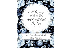 2025 Canadian Catholic Day Planner - Blue Floral