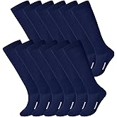 Haysandy 12 Pairs Youth Socks Bulk Soccer Football Softball Baseball Socks for Athletic Girls Kids Youth Adults Team Sport