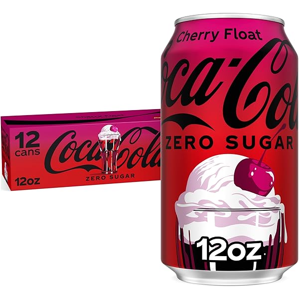 COCA-COLA ZERO SUGAR CHERRY FLOAT SODA SOFT DRINK...
