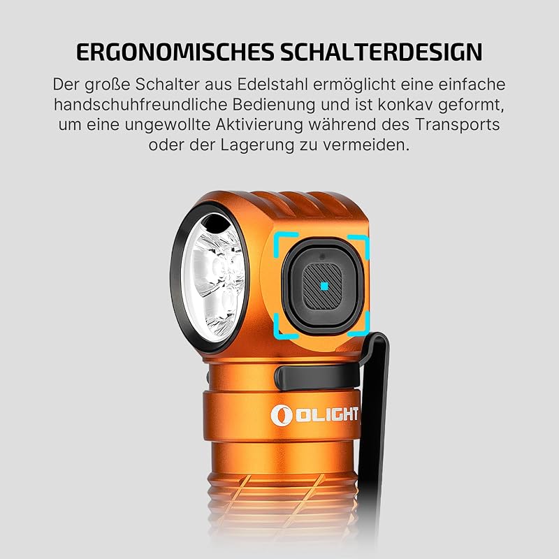 Perun 3 Stirnlampe aufladbar, 3000 Lumen, bis zu 20 Tage Laufzeit