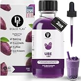 Dolce Flav Purple Ube Extract for Baking and Ice Cream, Concentrated, 2 oz | For cakes, cookies, frostings, fillings, ice cream, milkshakes, smoothies, coffee drinks, beverages, yogurt, pastries