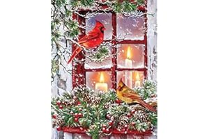 Eiazuiks Stamping Cross Stitch Kit, Christmas Counting Cross Stitch Kit for Adult Beginners, Full Line DIY Cross Stitch Stitching Kit for Home Decor Cross Stitch Patterns 11.8x15.7 inches