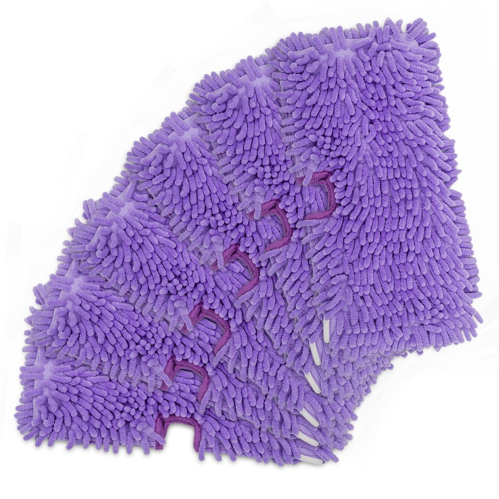 HIFROM(TM Pack of 6 Washable Microfiber Mop Pads Replacement Steam Mop Pad for Shark Steam Pocket Mops S3550 S3901 S3501 S3601 (32x17 cm)