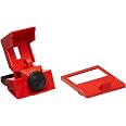 Brady 65397 Clamp-On Circuit Breaker Lockout - Red, For 480/600V AC, Polypropylene/Nylon