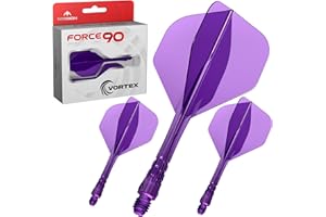 Mission Darts | Force 90 Vortex | Integrated Precision Moulded Dart Flight and Shaft System | Multiple Styles | Multiple Colo