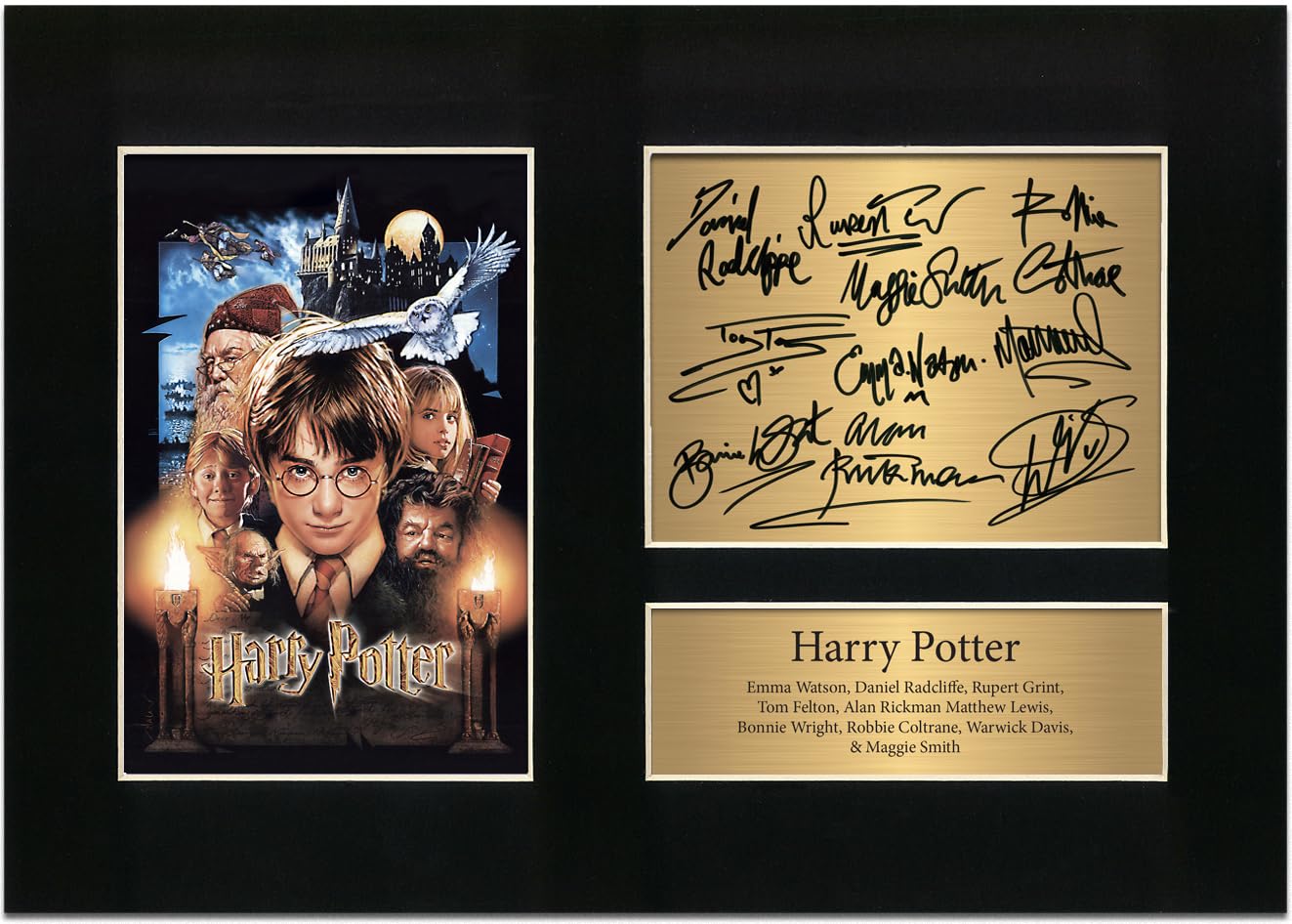 Zulu Image Harry Potter Signed A4 Printed Autograph Photo Reproduction Print Picture Display No17, Black