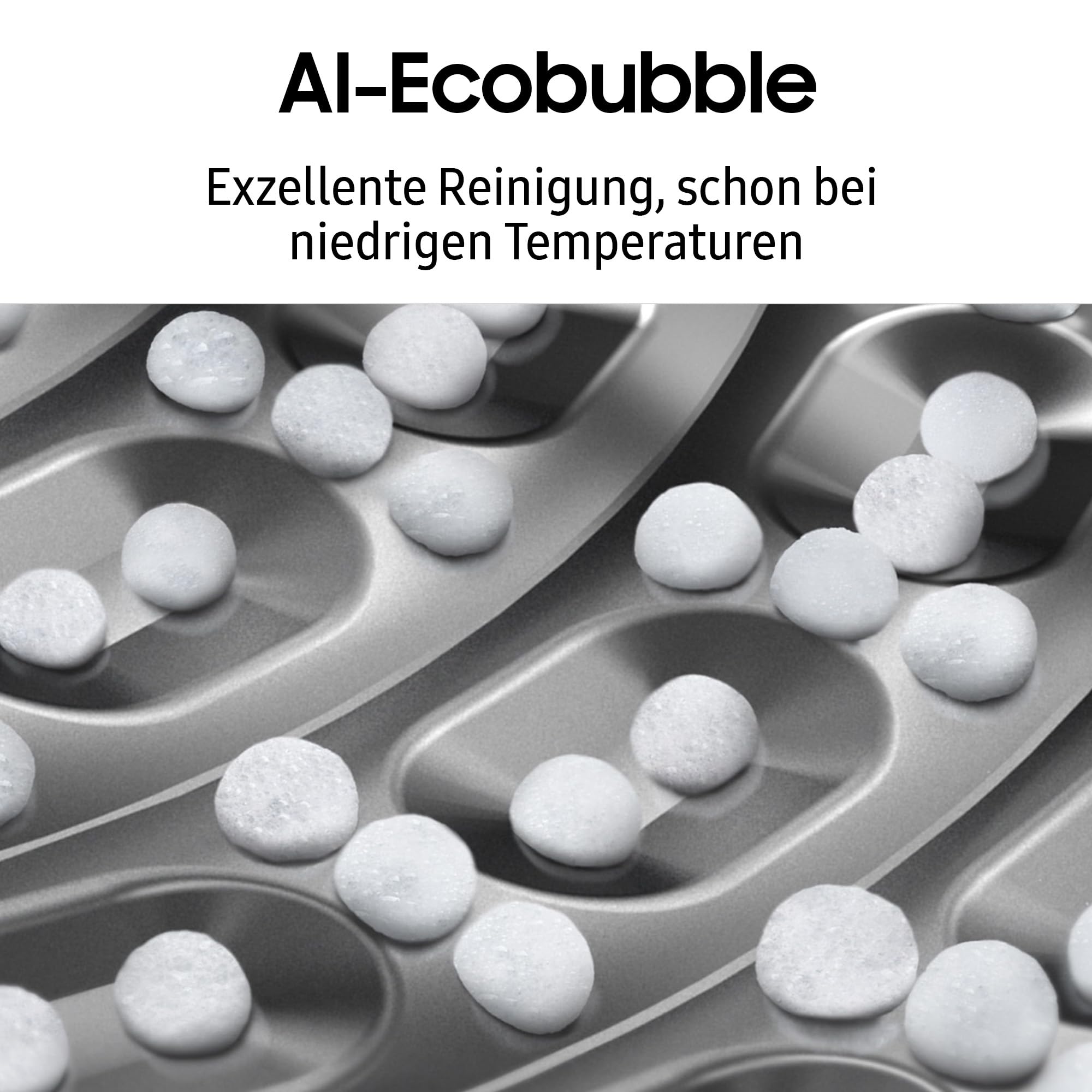 Samsung WW90DG6U25LBU2 Waschmaschine, 9 kg, 1.400 U/min, Extra energiesparend, EEK: A (-10%), AI Ecobubble, SuperSpeed 39 Min, AI Control, SmartThings App und AI Energy Mode, Schwarz 3