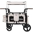 Keenz XC 2.0 - Luxury 2 Passenger Stroller Wagon for Kids | Foldable 2 Passenger Quad Seater with Adjustable Canopy | Cream
