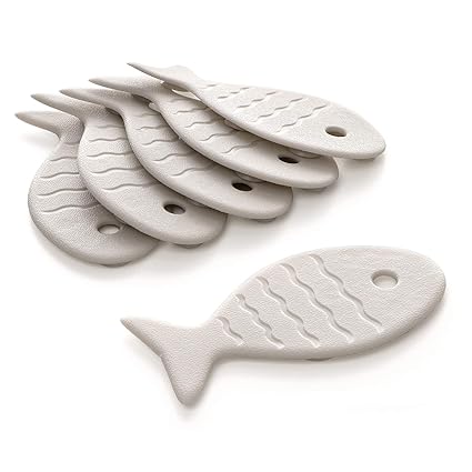Sanixa TA5515002 Premium Antirutsch-Fische für Wanne & Dusche | Anti-Rutsch Aufkleber | Duschmatte Badewannen-Matte | Saugmat
