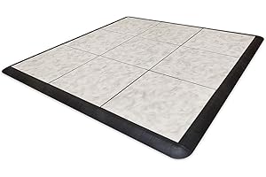 BIG FLOORS SnapFloors 3X3 Modular Dance Floor Kit (3' x 3'), 21 Piece (Luxury White)
