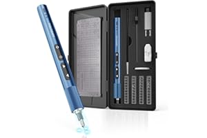 TOOLENDARY Mini Electric Screwdriver Kits, 47 in 1 Precision Electric Screwdriver, Power Screwdriver Sets with 40 Bits, Small Electric Screwdriver Cordless for Camera Laptop-Blue