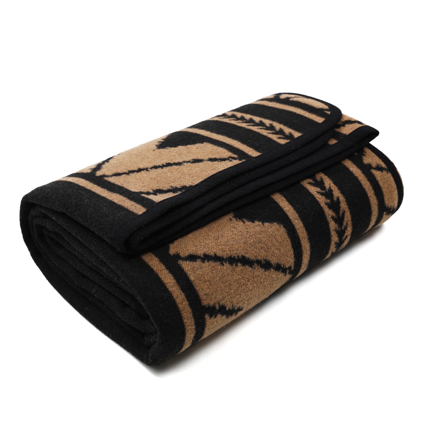 Photo 1 of ACUSHLA Merino Wool Camp Blanket - Soft Warm Thick Washable Large Outdoor Camping Travel Throw Blanket All Weather, Sierra Khaki 79" x63"