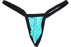 MuscleMate UltraHot Men's See-Through Thong G-String Underwear, Men's Hot T-Back Thong G-String Undie, No Visible Lines.