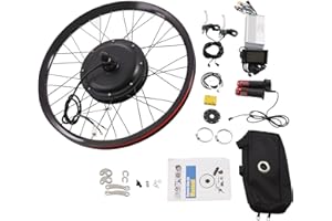 DEROANKE Electric Bike Conversion Kit, 72V 2000W 26" Rear Wheel E-Bike Conversion Kit with LCD Display, 9-Gear Speeds and Controller for Cyclists to Convert Ordinary Bicycles into Electric Bicycles