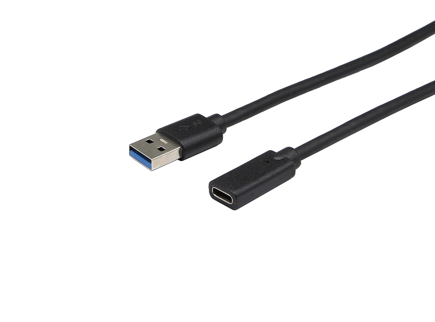 CERRXIAN USB 3.0 A Male to Type C Female Adapter Cable(1M), BLACK - Image 4