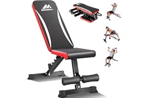 MAIDOMA 900LBS Foldable Workout Bench, Strength Training Weight Benches for Home Gym, Adjustable Bench Press Bench for Men & Women Full Body Workout