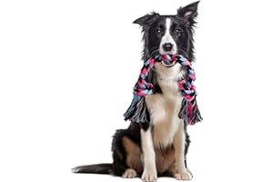 SHARLOVY Dog Rope Toy for for Medium Dogs, Durable Cotton Dog Chew Toys for Aggressive Chewers, Interactive Tug of War Dog Toys for Medium to Large Breed