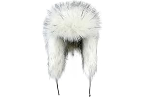 YFJNV Y2K Faux Fur Russian Hat, Soft, Warm Winter Trapper Hat with Earmuffs for Men and Women