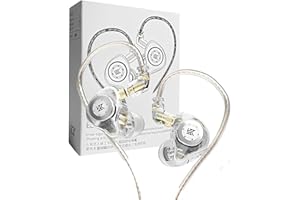 Fone De Ouvido Profissional KZ EDX Pro Intra-auricular, Driver Dinâmico Magnético Composto de 10mm, Cabo Substituível, Original - Perfeito para Cantores - AlverSun (CRYSTAL)