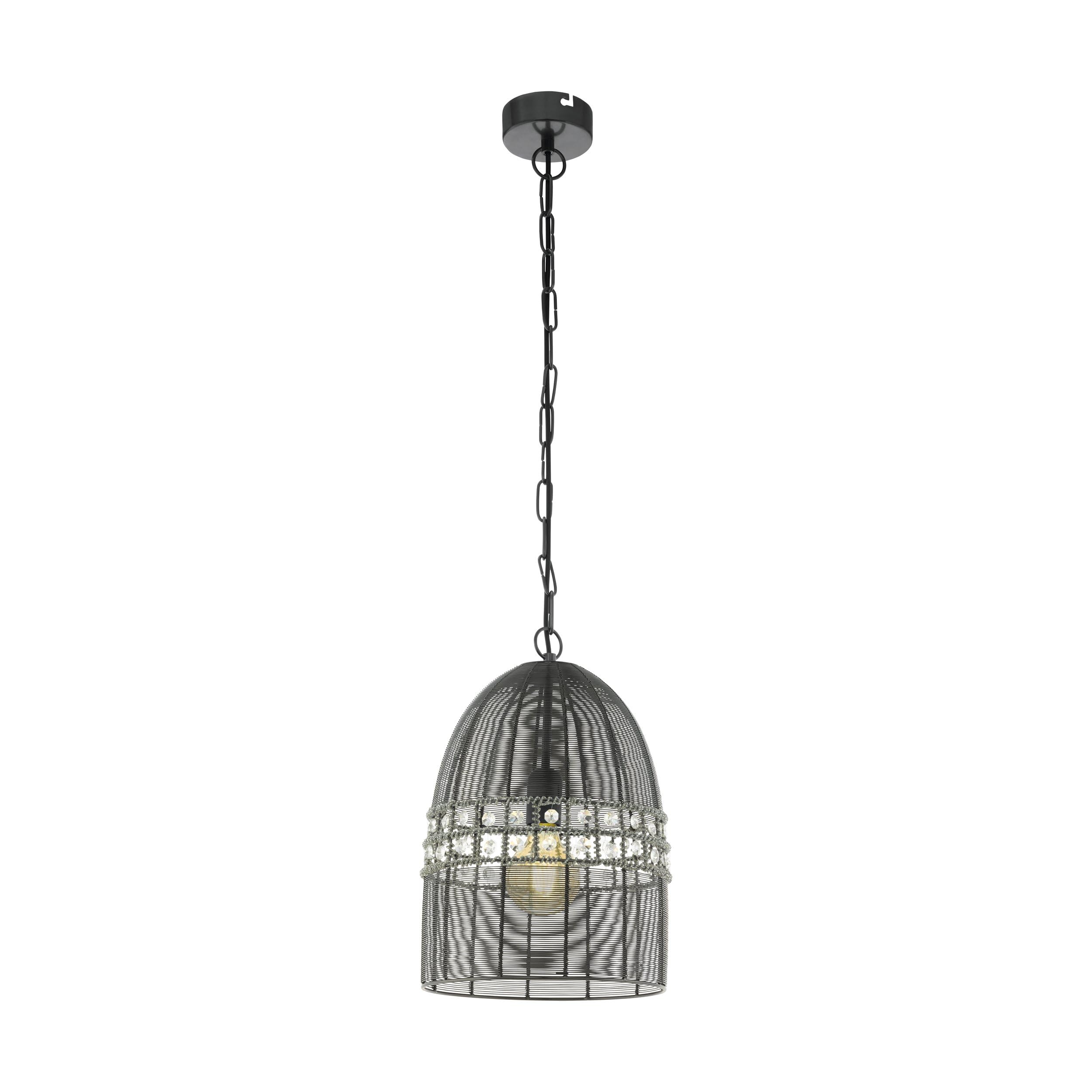 Eglo Marracas Pendant Light Steel 60 W, Nickel Nero
