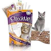 KIT4CAT CheckUp Kit at Home Wellness Test for Cats, Hydrophobic Litter for Urine Collection & Test Strips for Detection of Le