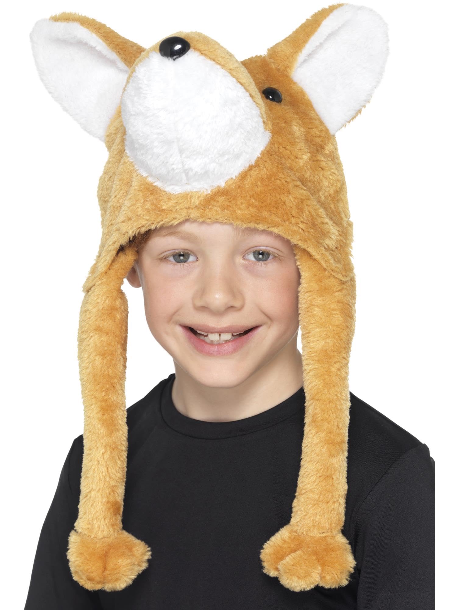 Smiffys Fox Hat, Orange , Children's Animal Fancy Dress, Child Dress Up Hats