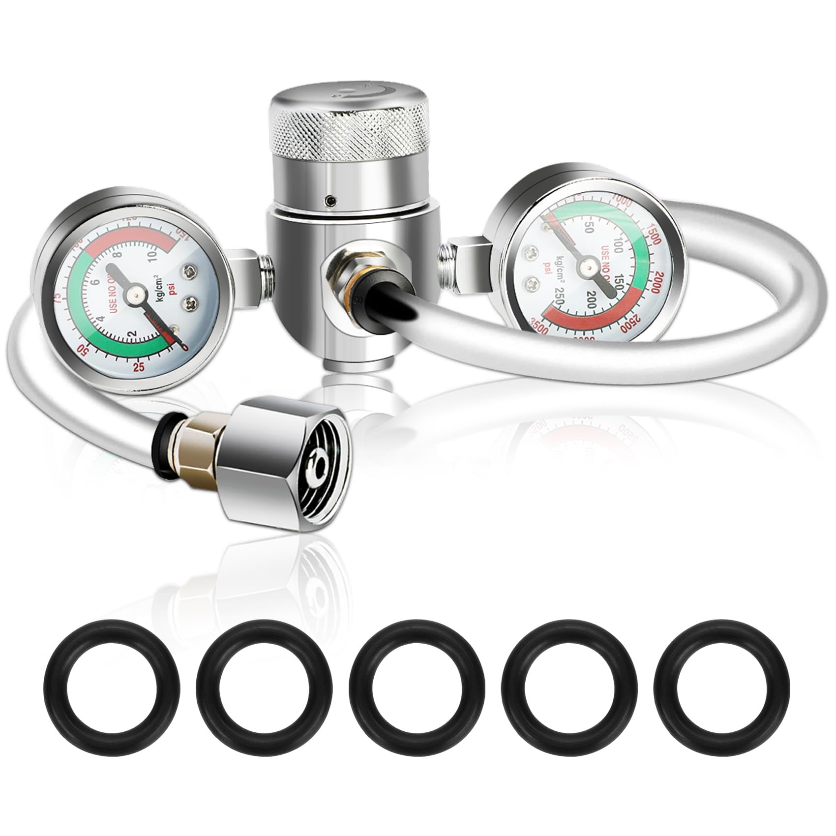 Photo 1 of Upgrade Whipped Cream Pressure Regulator Reduction Valve, for Whipped Cream Chargers 0.95 Liter 580g 640g 3.3L Tank, with Upgraded Adapter & Hose Line.