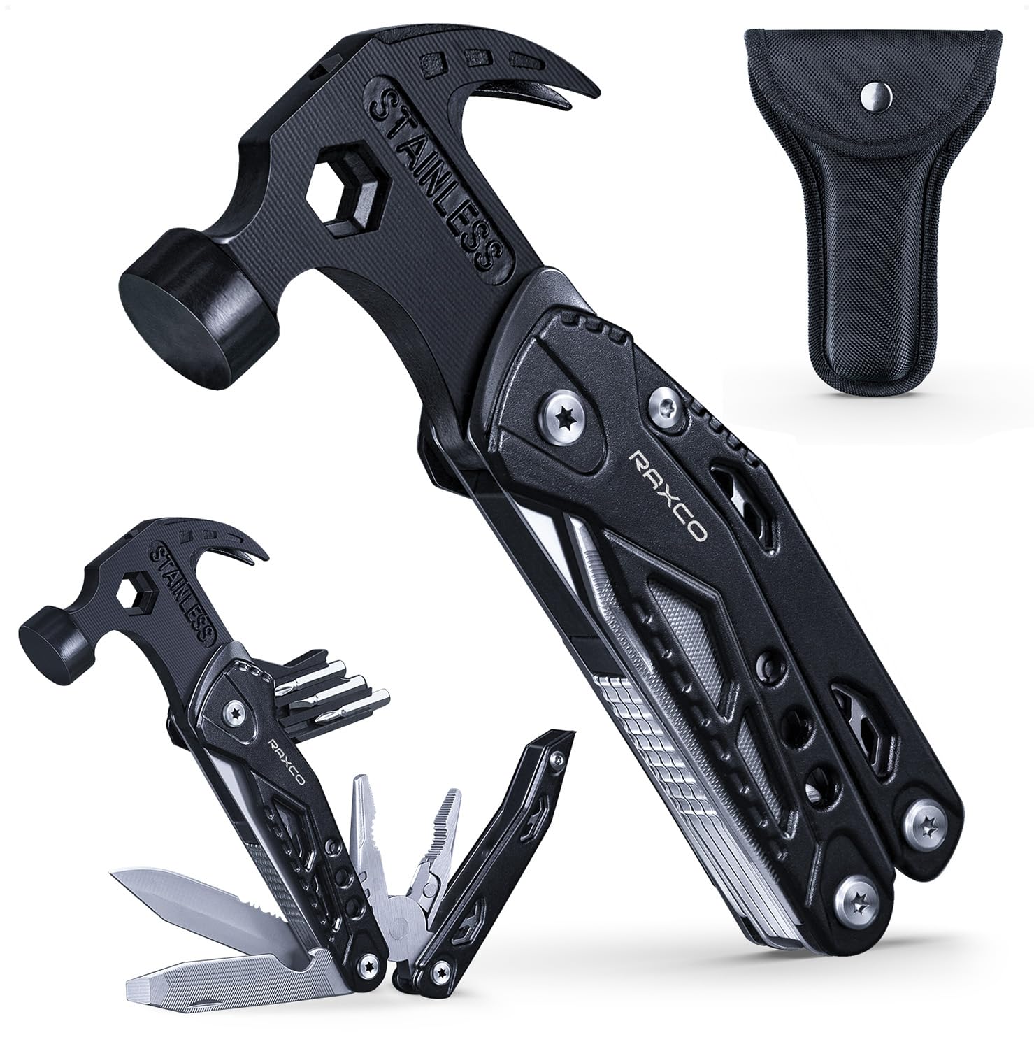 Raxco Pocket Knife, Multitool Tactical Folding Knife with Pliers